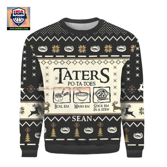 Taters Black Merry Christmas 2022 3D Sweater ? Usalast