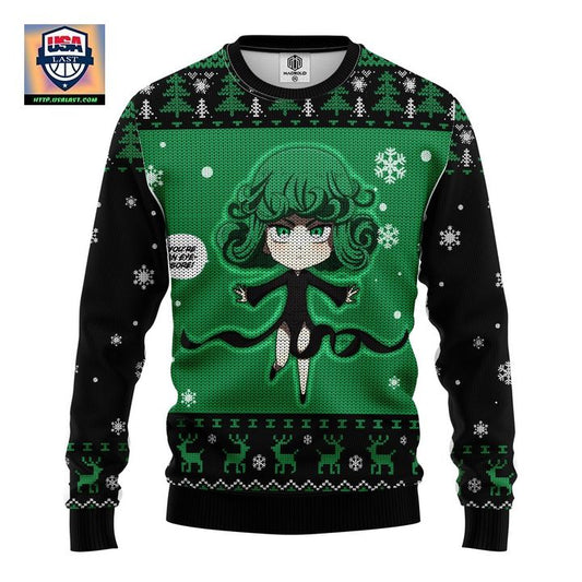 Tatsumaki One Punch Man Anime Ugly Christmas Sweater ? Usalast
