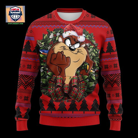 Taz Of Looney Tunes Noel Mc Ugly Christmas Sweater Thanksgiving Gift ? Usalast