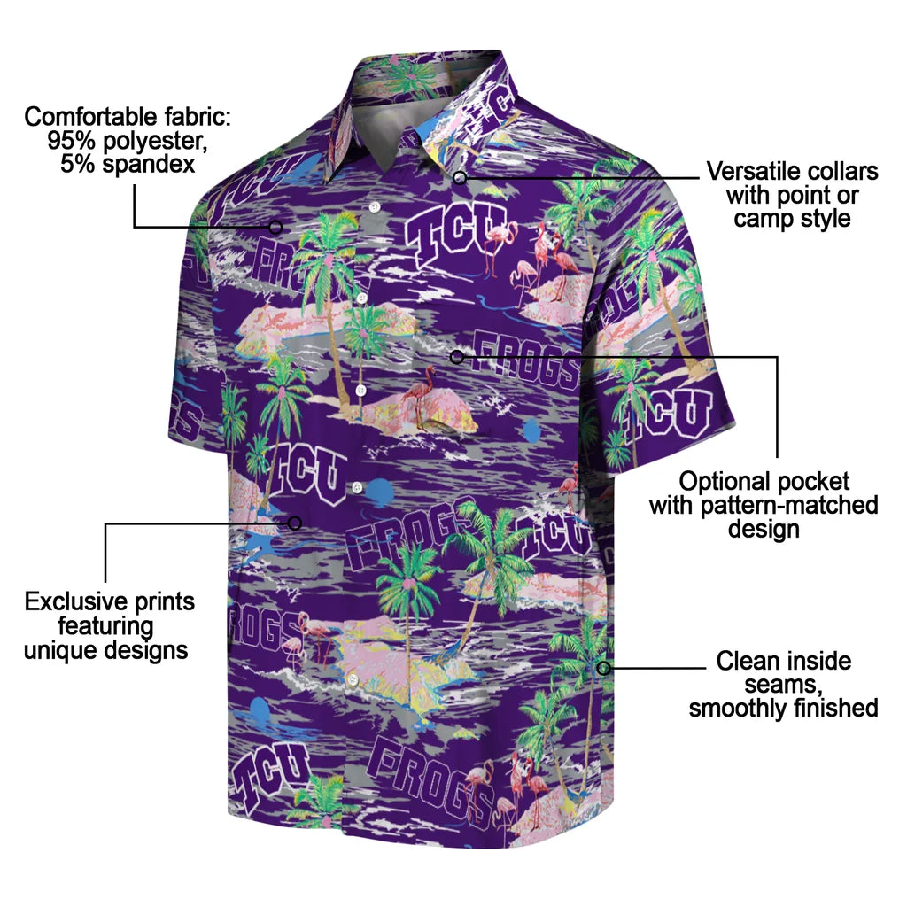 TCU Horned Frogs Flamingo Retreat 2026 Hawaiian Shirt – Moonbestprint