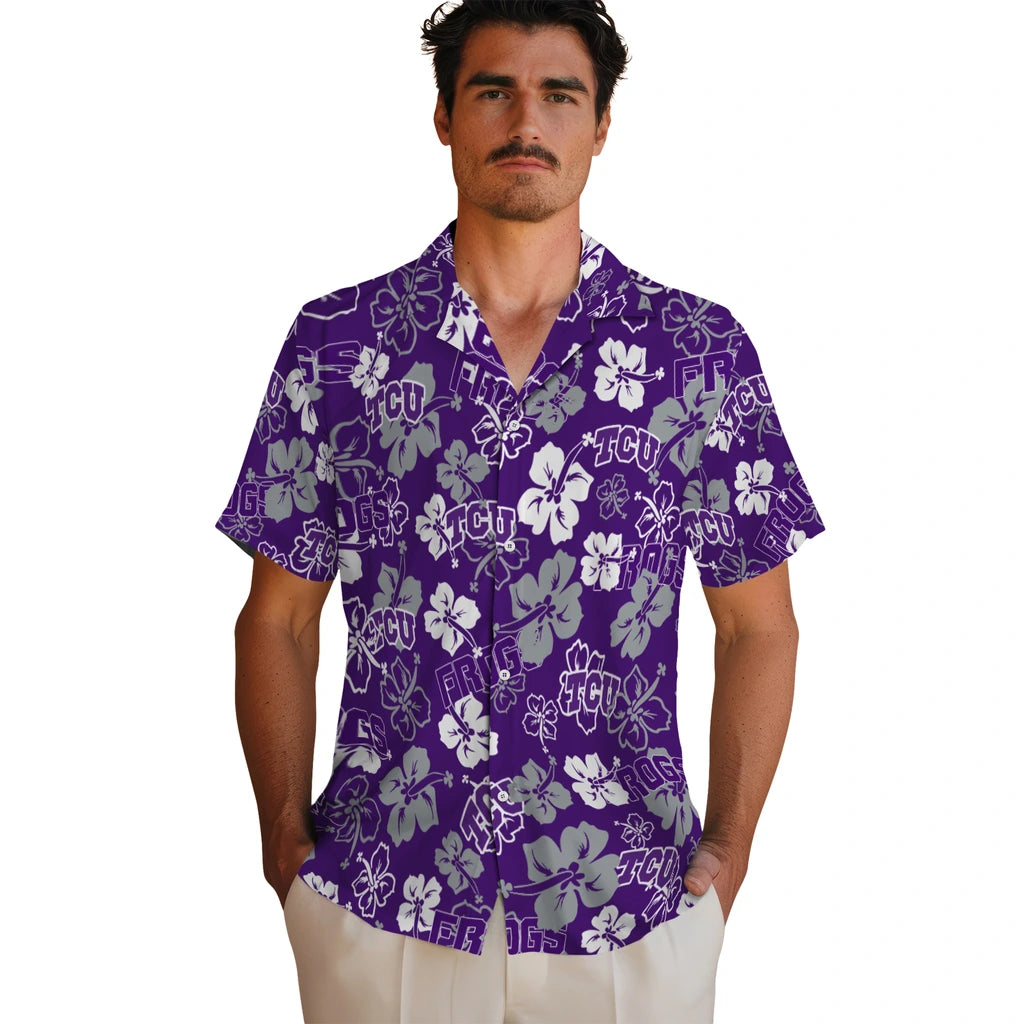 TCU Horned Frogs Hibiscus Bloom Hawaiian Shirt – Moonbestprint