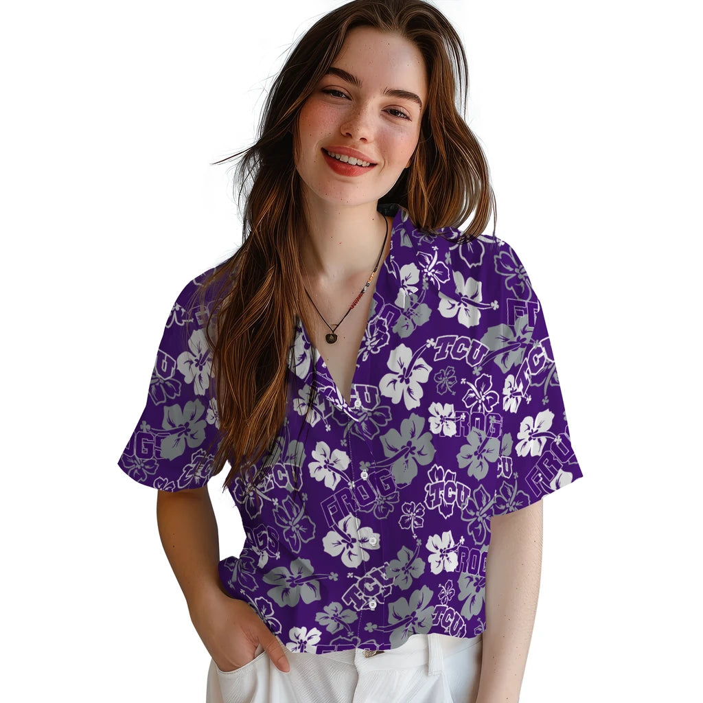 TCU Horned Frogs Hibiscus Bloom Hawaiian Shirt – Moonbestprint