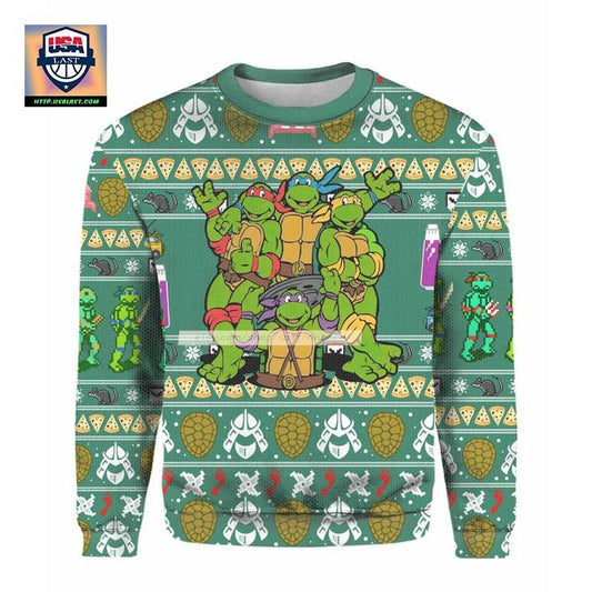 Teenage Mutant Ninja Turtles Heroes Ugly Christmas 3D Sweater ? Usalast