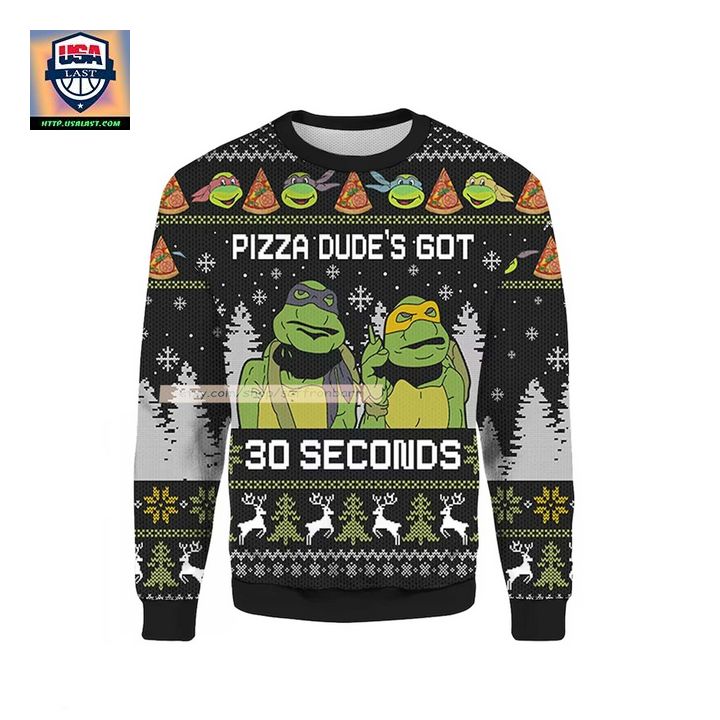 Teenage Mutant Ninja Turtles Pizza Dudes Got 30 Seconds Christmas 3D Sweater ? Usalast