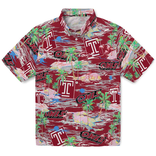 Temple Owls Flamingo Retreat 2026 Hawaiian Shirt – Moonbestprint