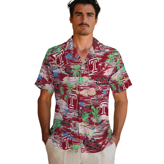 Temple Owls Flamingo Retreat 2026 Hawaiian Shirt – Moonbestprint