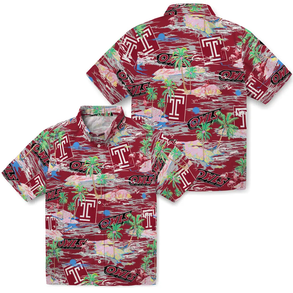 Temple Owls Flamingo Retreat 2026 Hawaiian Shirt – Moonbestprint