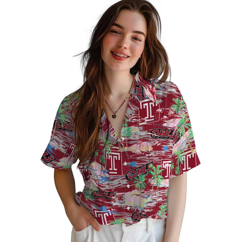Temple Owls Flamingo Retreat 2026 Hawaiian Shirt – Moonbestprint