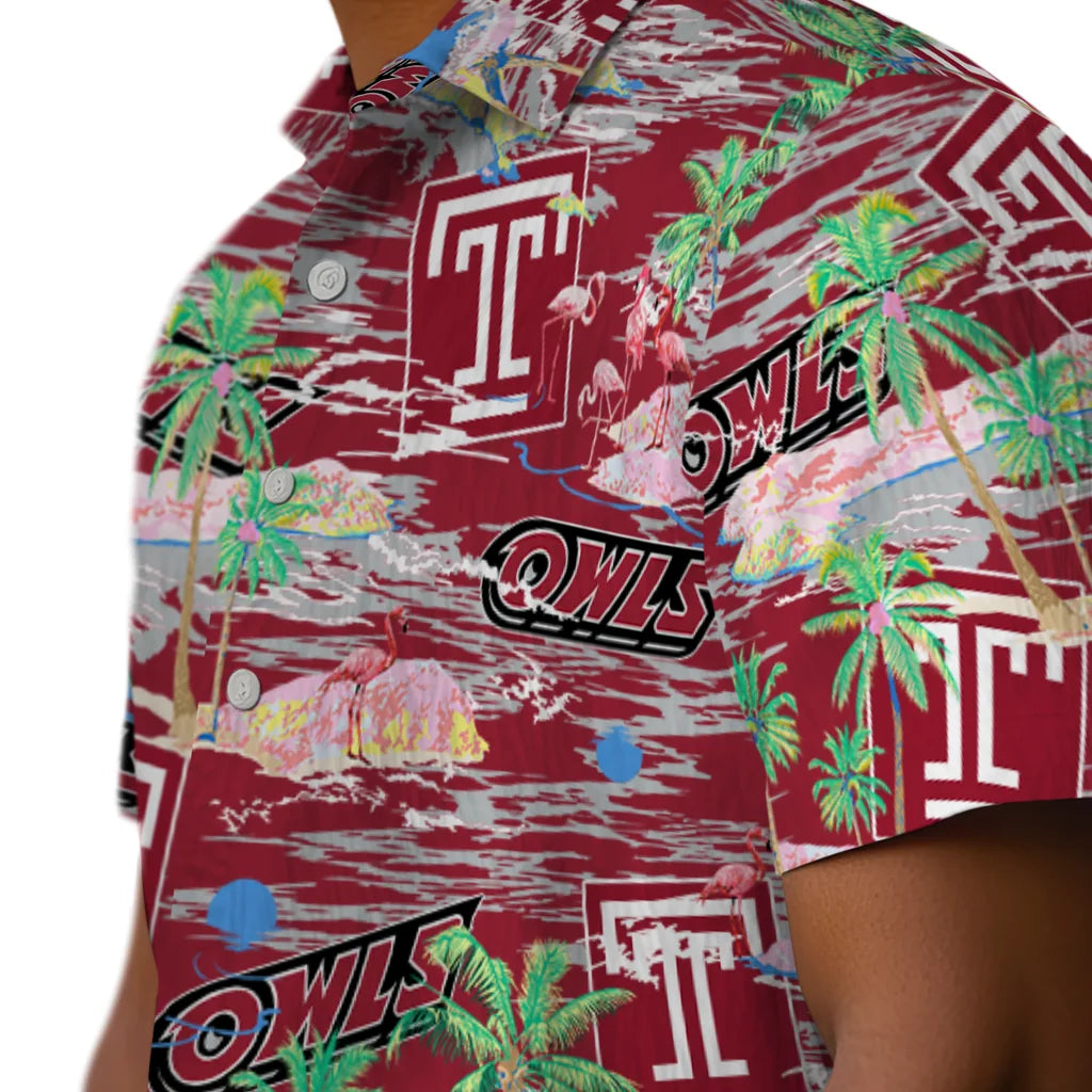 Temple Owls Flamingo Retreat 2026 Hawaiian Shirt – Moonbestprint