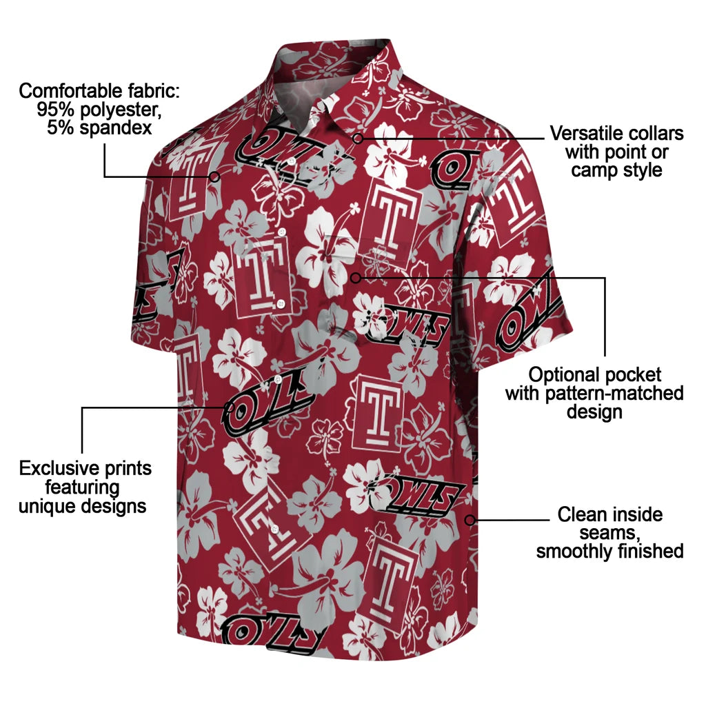 Temple Owls Hibiscus Bloom Hawaiian Shirt – Moonbestprint