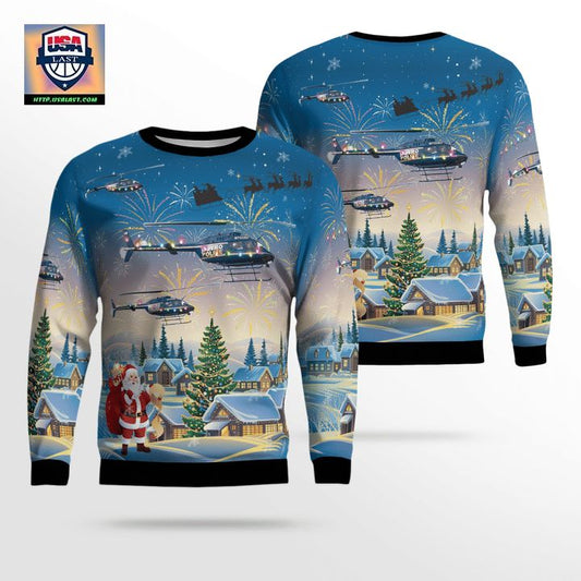 Tennessee Metropolitan Nashville Police Department OH-58A Kiowa Helicopter Christmas Sweater 3D ? Usalast