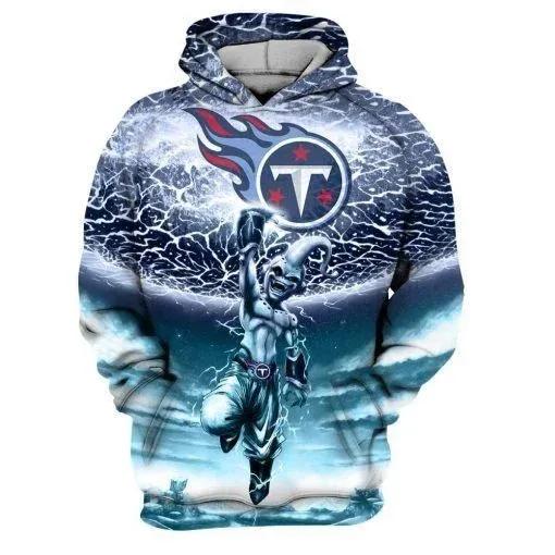 Tennessee Titans Buu Dragon Ball Z NFL 3D All Over Print Hoodie -Moonbestprint