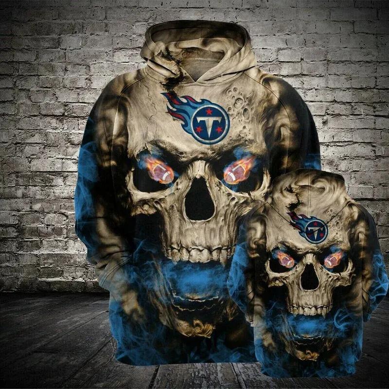 Tennessee Titans Football Loose Hooded Sports Casual NFL 3D All Over Print Hoodie -Moonbestprint