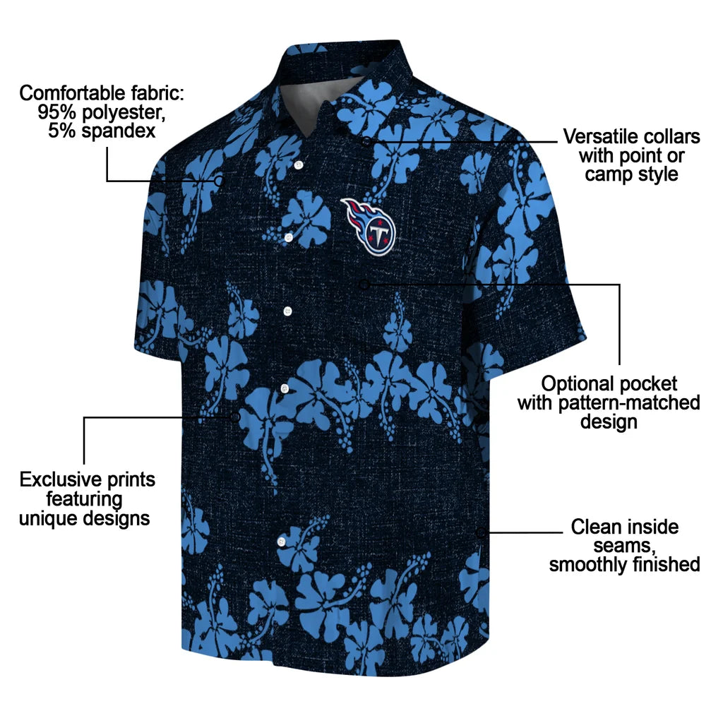 Tennessee Titans Hawaiian Shirt - 50th State Flower | Moonbestprint