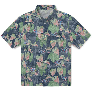 Tennessee Titans Hawaiian Shirt - Anthurium Overlay | Moonbestprint