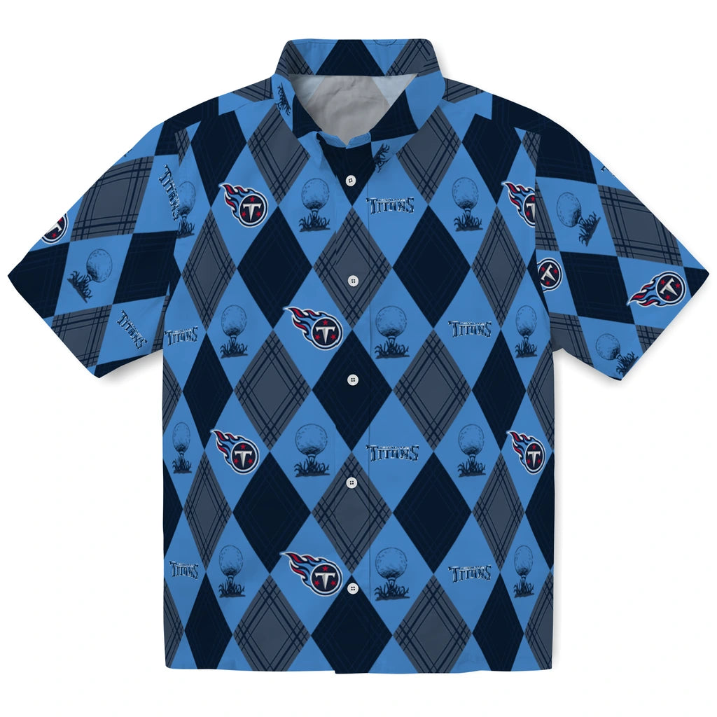 Tennessee Titans Hawaiian Shirt - Golfing Plaid | Moonbestprint