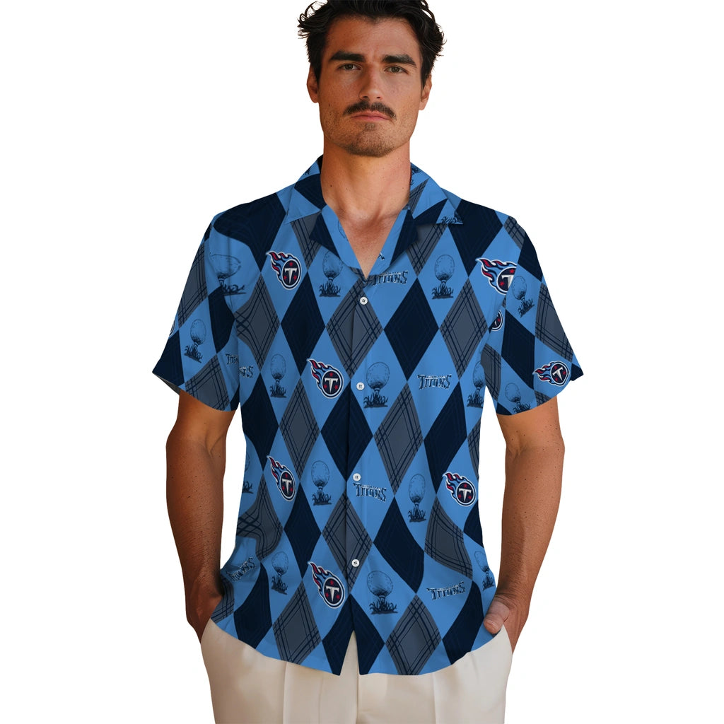 Tennessee Titans Hawaiian Shirt - Golfing Plaid | Moonbestprint