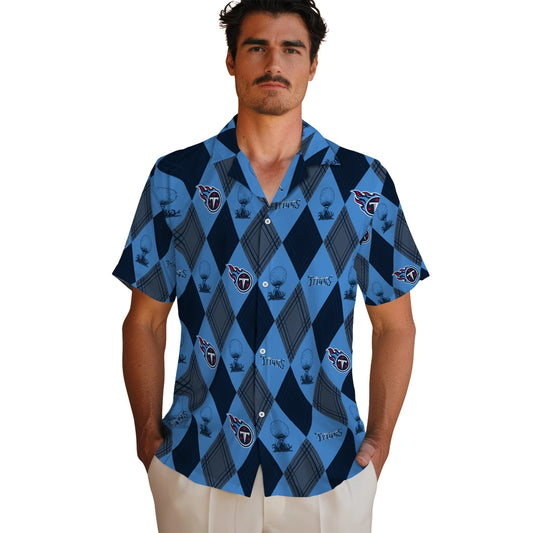 Tennessee Titans Hawaiian Shirt - Golfing Plaid | Moonbestprint