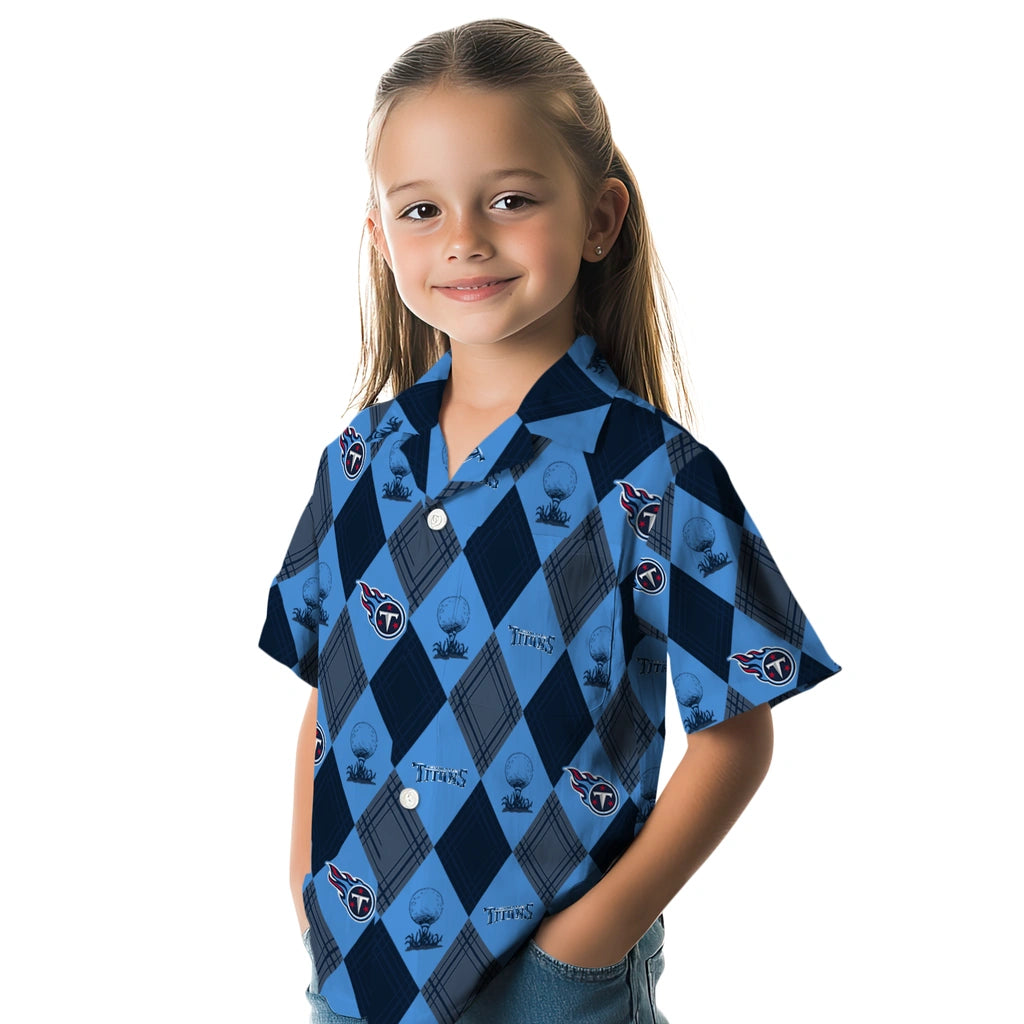 Tennessee Titans Hawaiian Shirt - Golfing Plaid | Moonbestprint