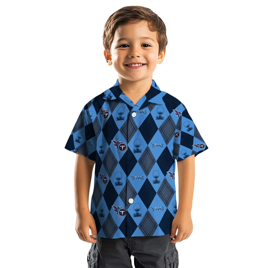 Tennessee Titans Hawaiian Shirt - Golfing Plaid | Moonbestprint