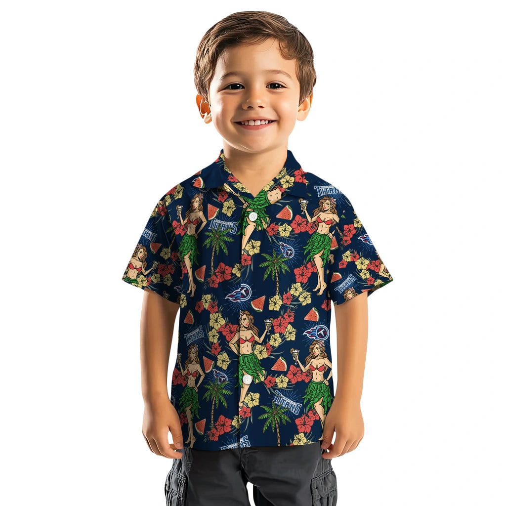 Tennessee Titans Hawaiian Shirt - Hawaiian Girls Design | Moonbestprint