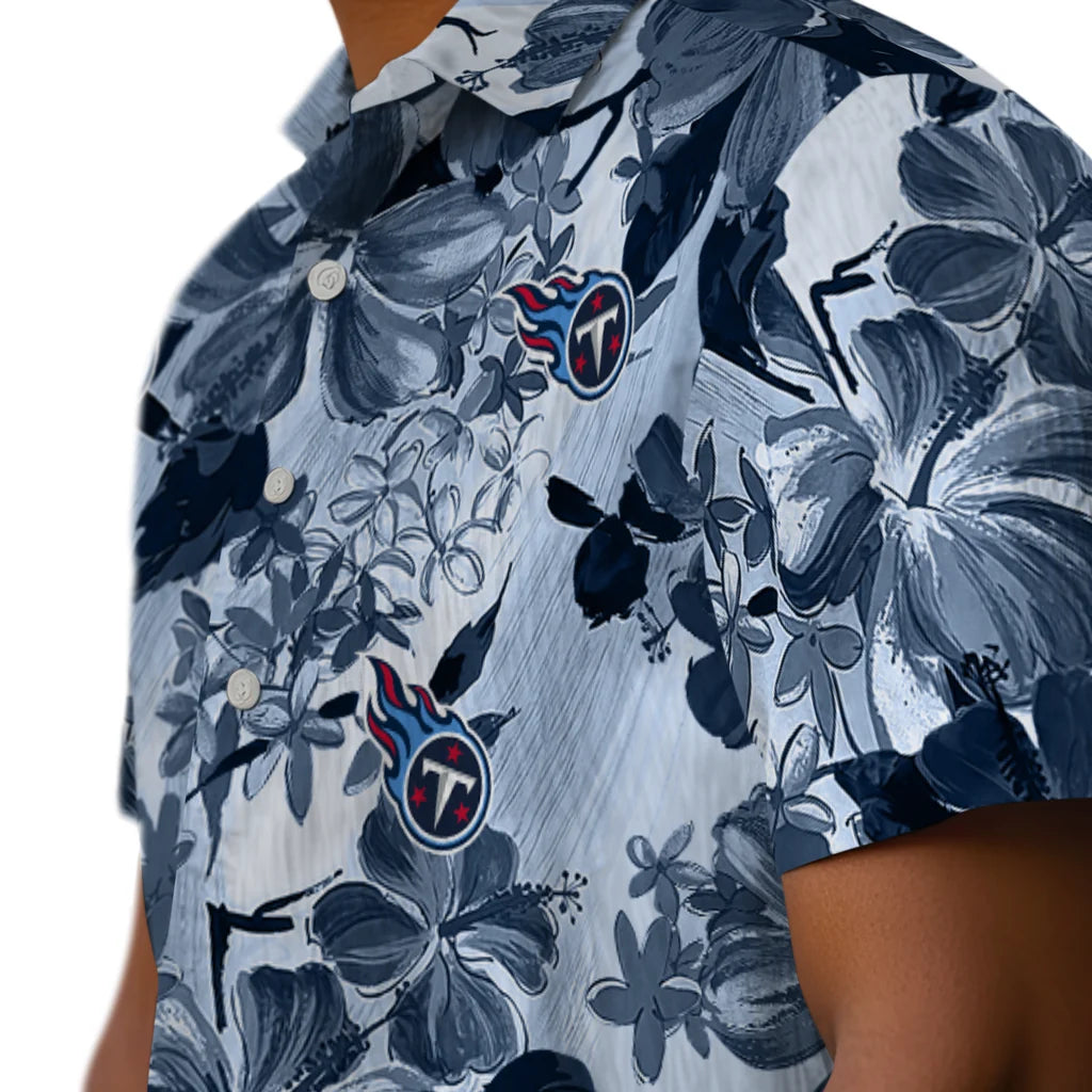 Tennessee Titans Hawaiian Shirt - Hibiscus Arrangement | Moonbestprint