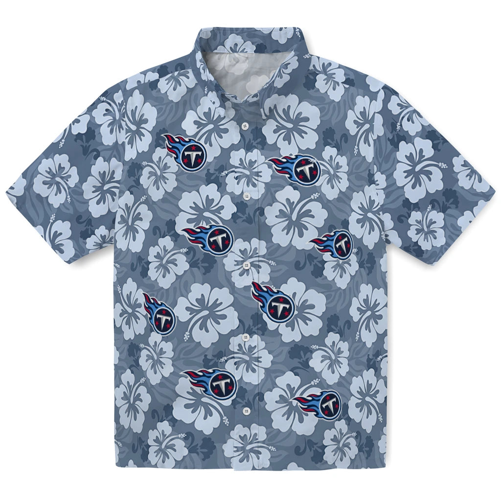 Tennessee Titans Hawaiian Shirt - Hibiscus Cluster | Moonbestprint