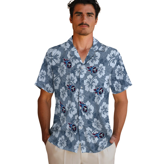 Tennessee Titans Hawaiian Shirt - Hibiscus Cluster | Moonbestprint