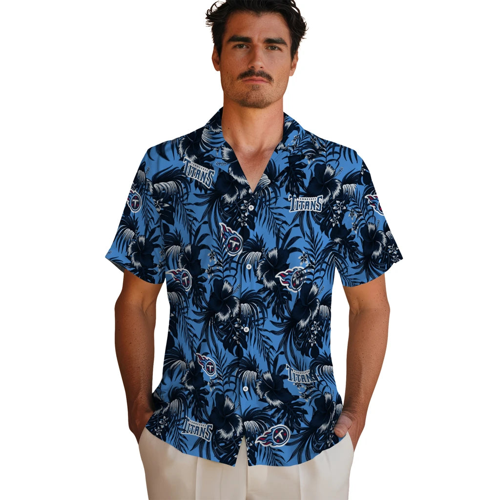 Tennessee Titans Hawaiian Shirt - Hibiscus Exotic | Moonbestprint