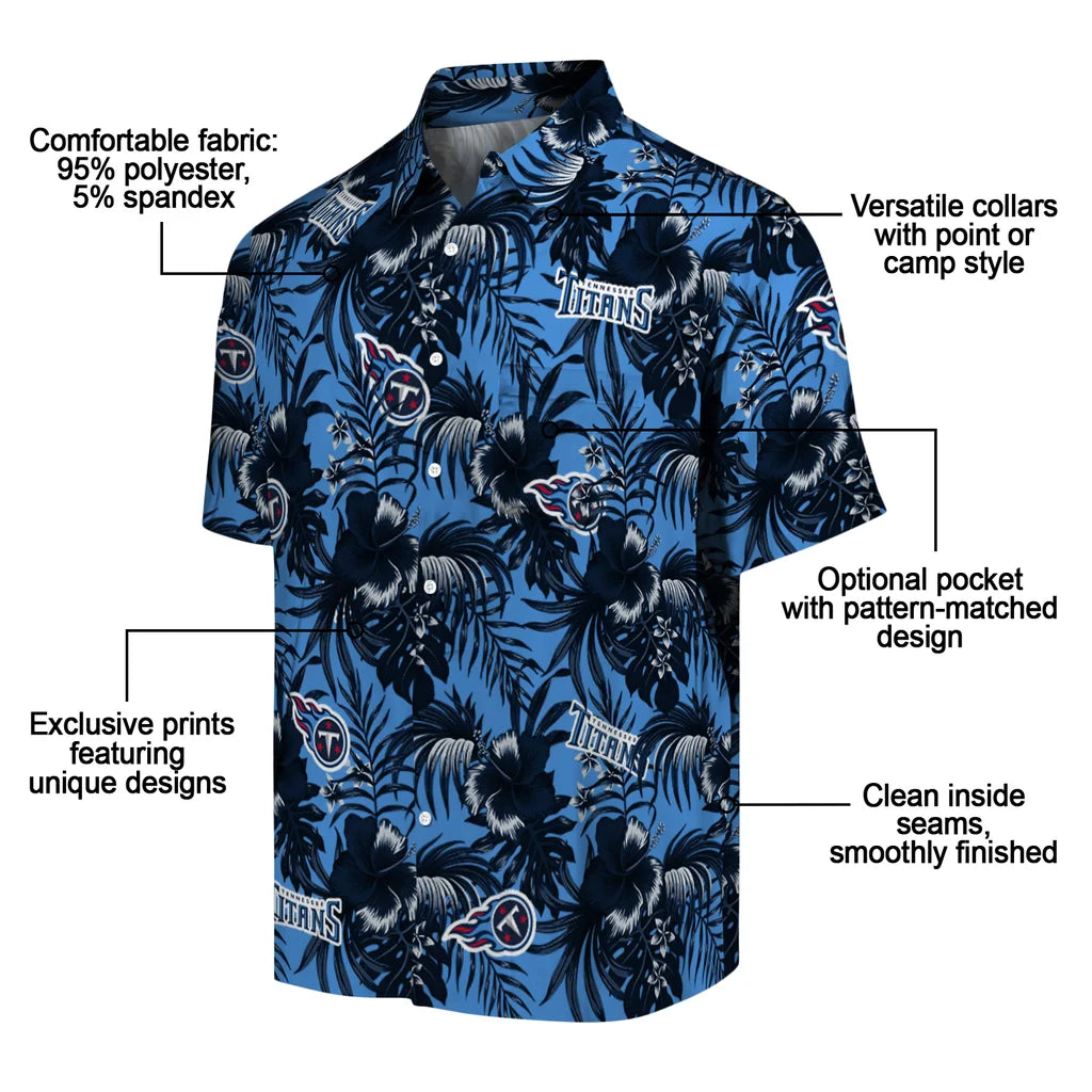Tennessee Titans Hawaiian Shirt - Hibiscus Exotic | Moonbestprint