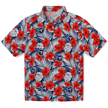 Tennessee Titans Hawaiian Shirt - Hibiscus Fiesta | Moonbestprint