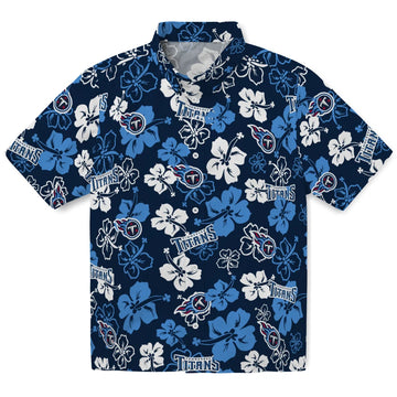 Tennessee Titans Hawaiian Shirt - Hibiscus Flower Design | Moonbestprint