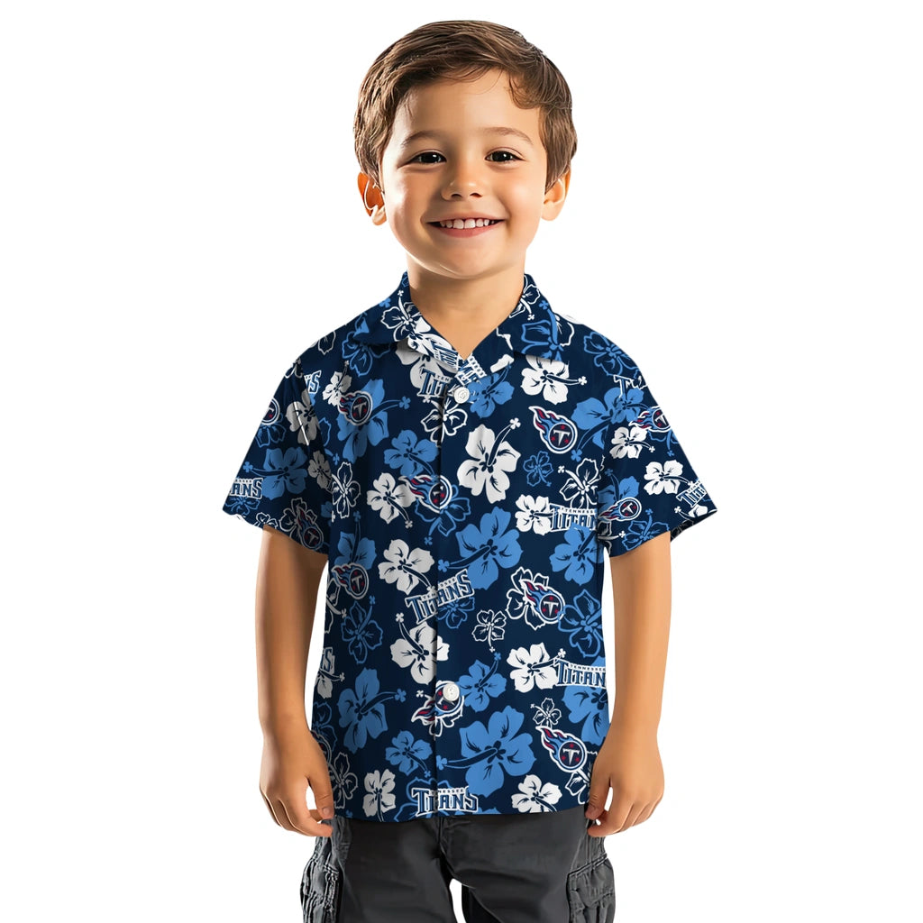 Tennessee Titans Hawaiian Shirt - Hibiscus Flower Design | Moonbestprint