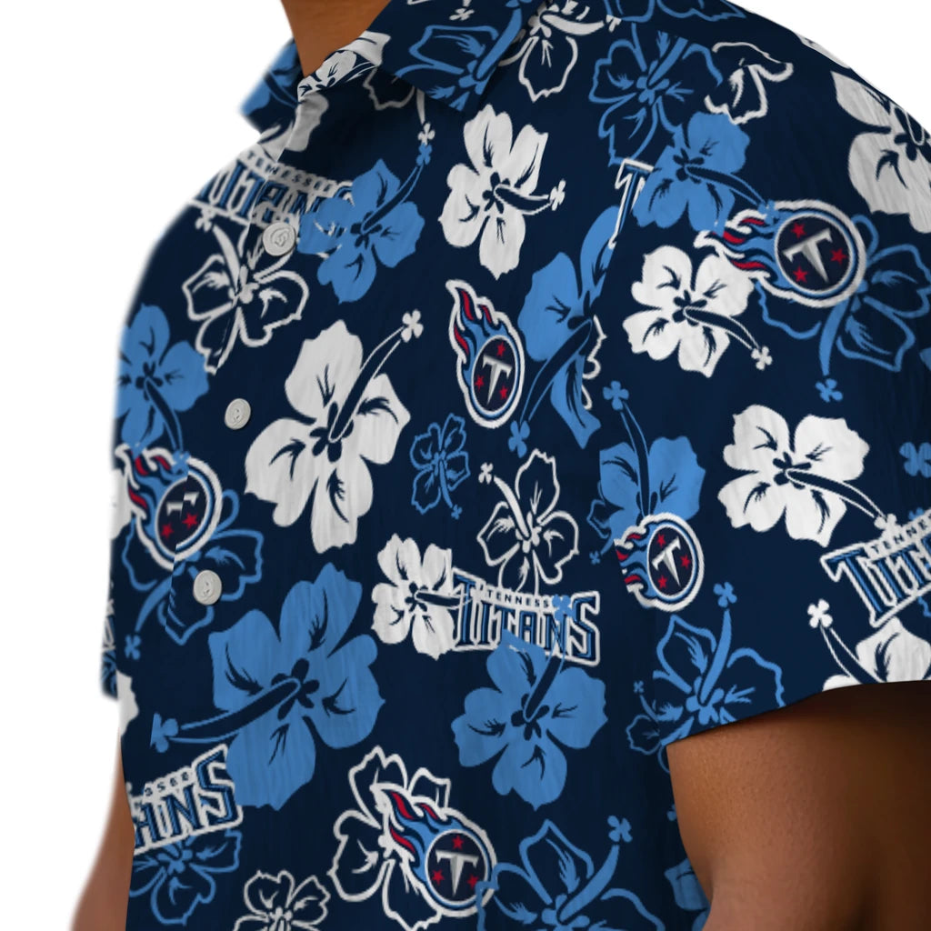 Tennessee Titans Hawaiian Shirt - Hibiscus Flower Design | Moonbestprint