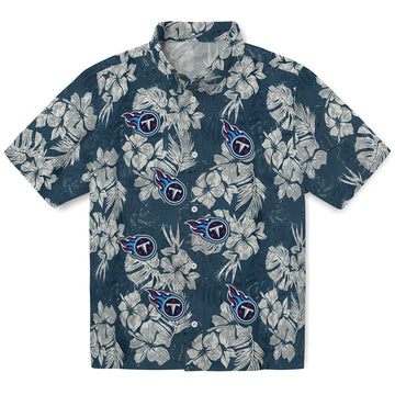 Tennessee Titans Hawaiian Shirt - Hibiscus Flowers | Moonbestprint