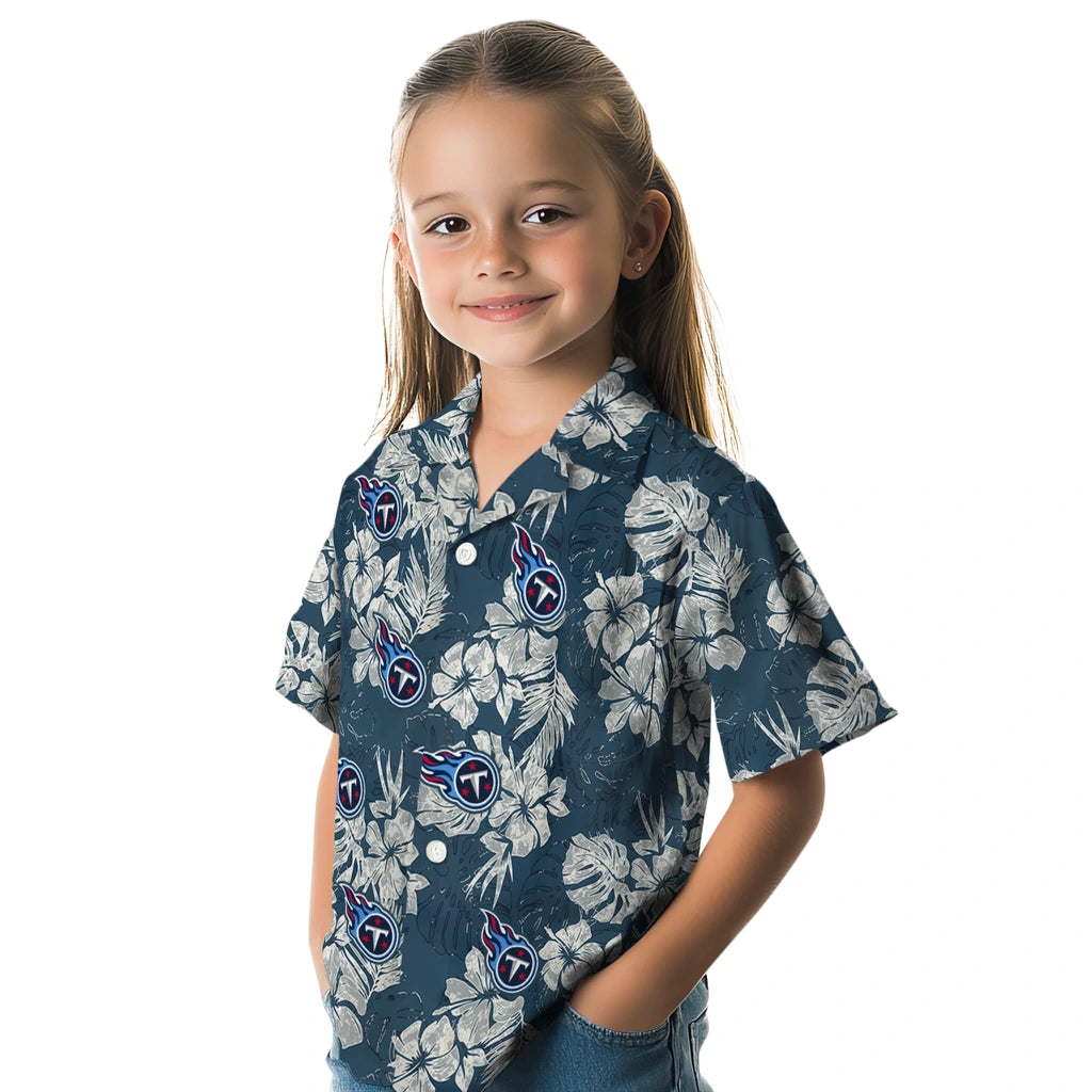 Tennessee Titans Hawaiian Shirt - Hibiscus Flowers | Moonbestprint