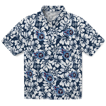 Tennessee Titans Hawaiian Shirt - Hibiscus Motif | Moonbestprint