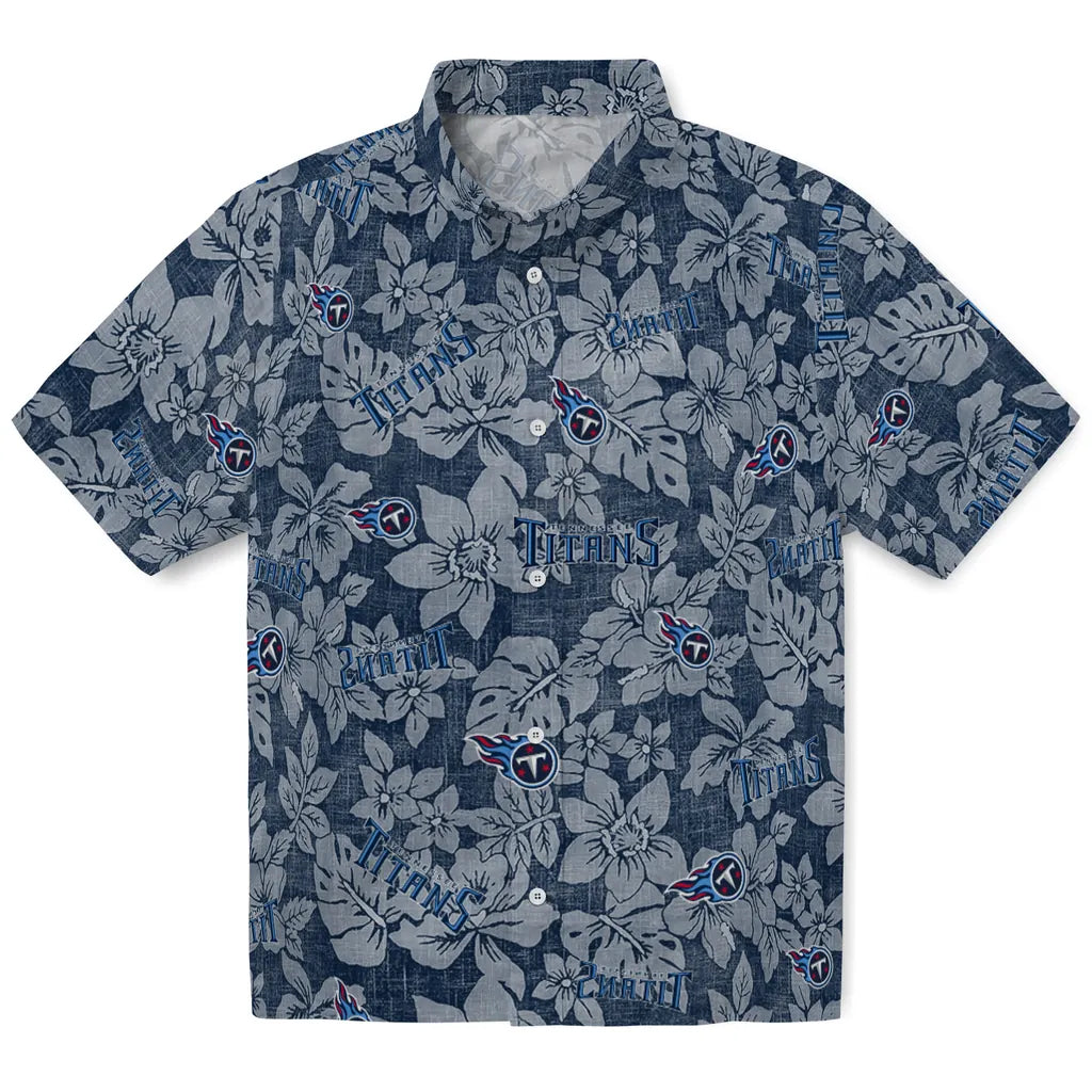 Tennessee Titans Hawaiian Shirt - Hibiscus Oasis | Moonbestprint