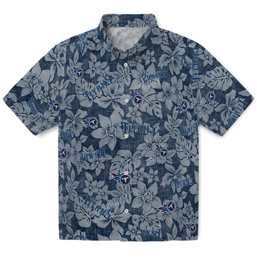 Tennessee Titans Hawaiian Shirt - Hibiscus Oasis | Moonbestprint