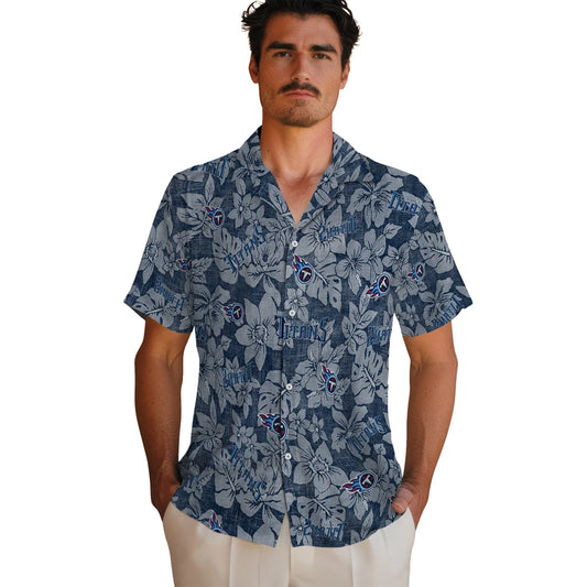 Tennessee Titans Hawaiian Shirt - Hibiscus Oasis | Moonbestprint