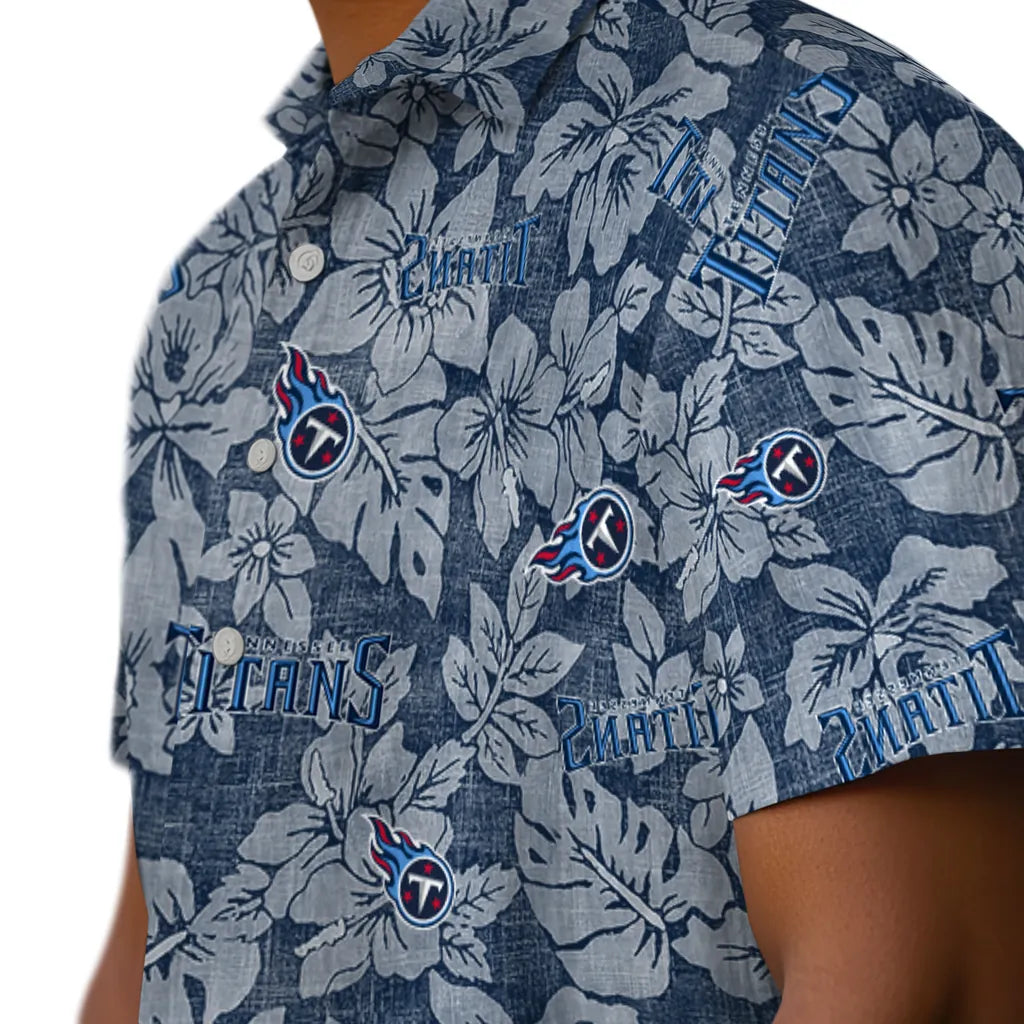 Tennessee Titans Hawaiian Shirt - Hibiscus Oasis | Moonbestprint