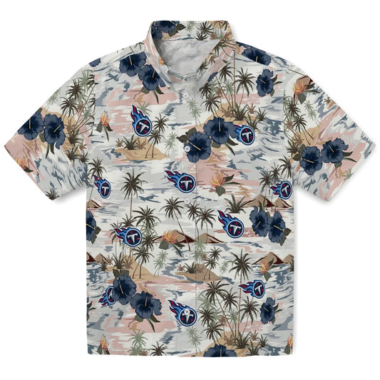 Tennessee Titans Hawaiian Shirt - Hibiscus Seaside | Moonbestprint