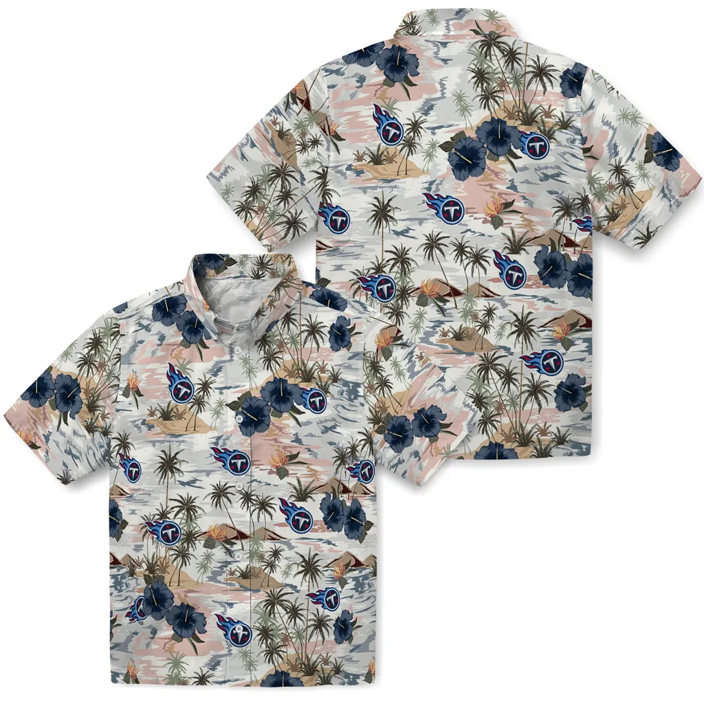 Tennessee Titans Hawaiian Shirt - Hibiscus Seaside | Moonbestprint