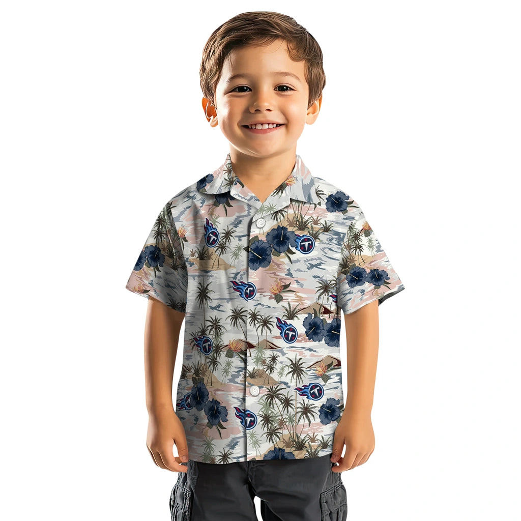 Tennessee Titans Hawaiian Shirt - Hibiscus Seaside | Moonbestprint