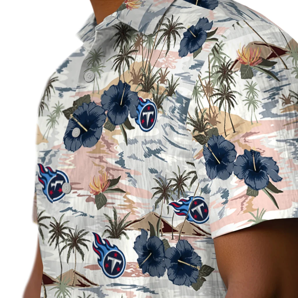 Tennessee Titans Hawaiian Shirt - Hibiscus Seaside | Moonbestprint
