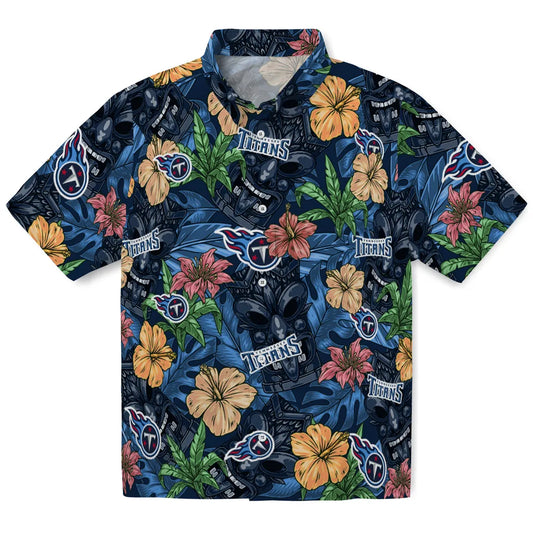 Tennessee Titans Hawaiian Shirt - Hibiscus Tiki Jungle | Moonbestprint
