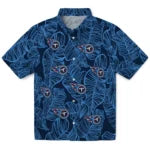 Tennessee Titans Hawaiian Shirt - Leaf Outline | Moonbestprint