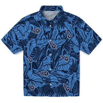 Tennessee Titans Hawaiian Shirt - Monstera Layer | Moonbestprint