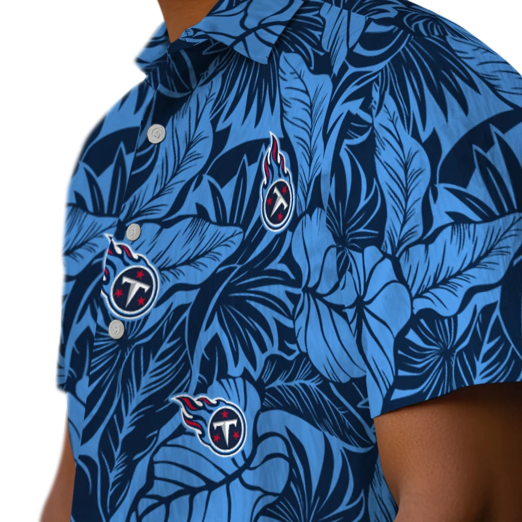 Tennessee Titans Hawaiian Shirt - Monstera Layer | Moonbestprint