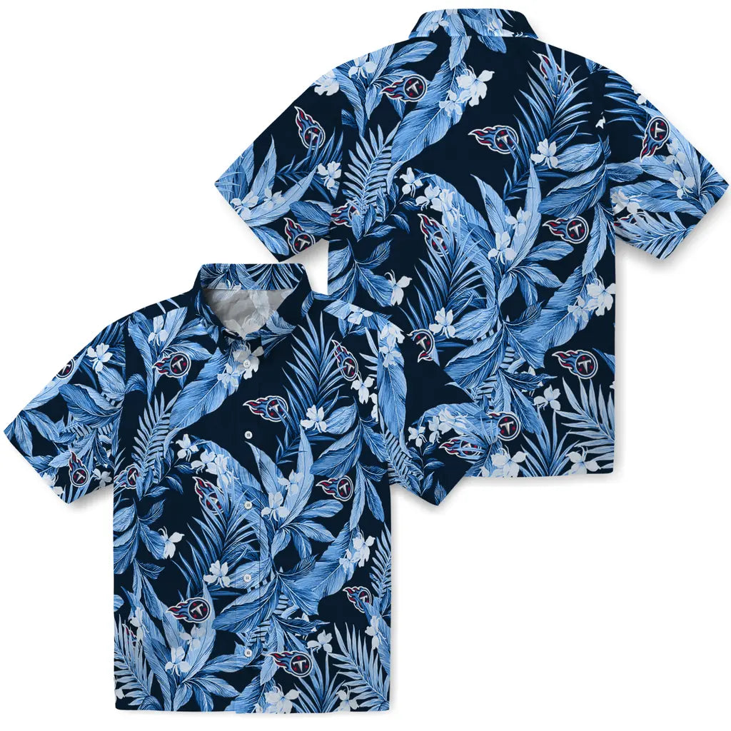 Tennessee Titans Hawaiian Shirt - Palm Leaves | Moonbestprint